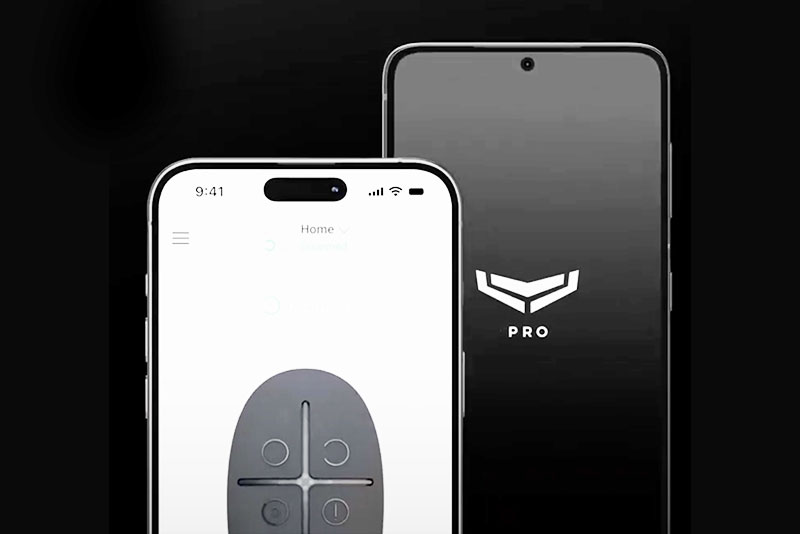 The MotoDome mobile app on a phone