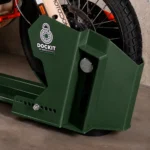 Close-up of the DockIT locking head in dark green