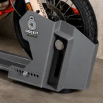 Close-up of the DockIT locking head in metallic grey