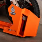 Close-up of the DockIT locking head in orange