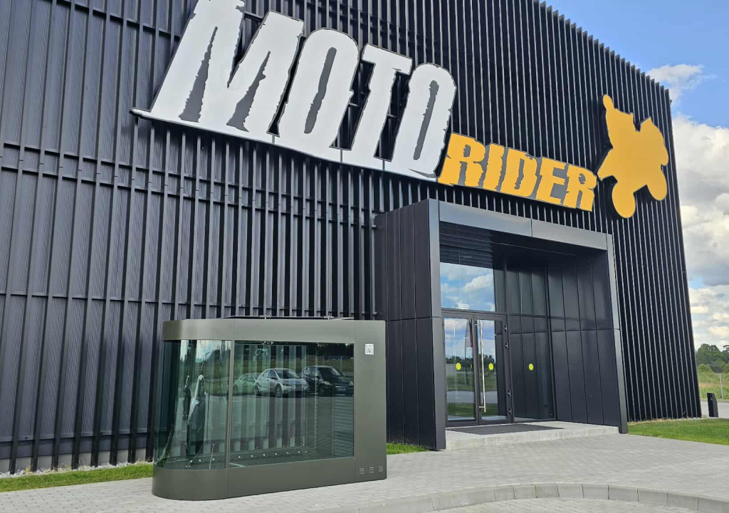 A MotoDome on display at Motorider near Kaunas