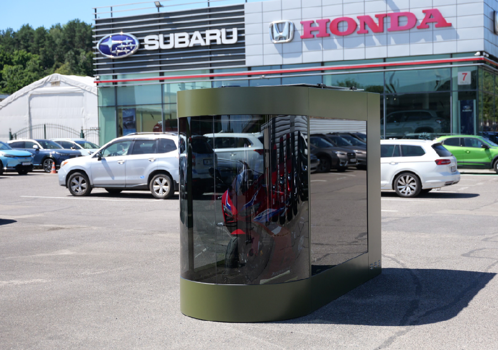 A MotoDome on display at Nippon Auto in Vilnius
